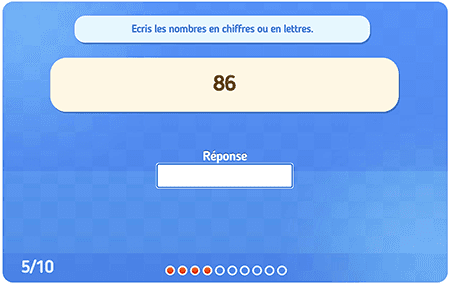 Los números (Escribir) 3
