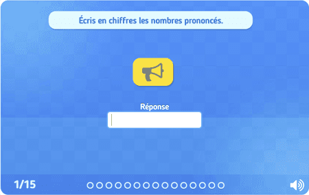 Los números 3  (dictée)