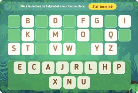 Place les lettres niv 2 