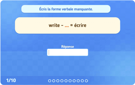 Irregular verbs (write it!) lvl1